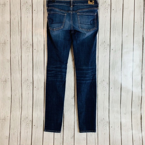 Womens American Eagle Outfitters Jegging Super Stretch Denim Blue Jeans Size 6 L - Picture 3 of 9